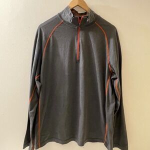 Cloudveil Mens XL‎ Gray Pullover 1/4 Zip Long Sleeve Top Athletic Outdoors